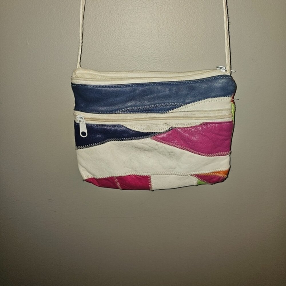 Vintage leather Patchwork Purse - image 1